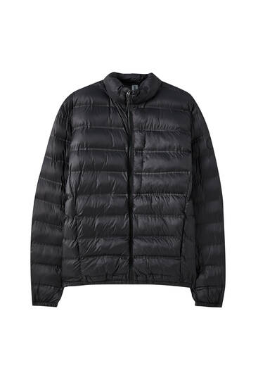 Lightweight fabric puffer jacket