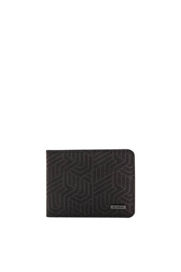Schwarze Brieftasche mit Labyrinth