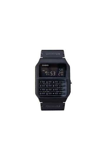 Czarny zegarek vintage Casio CA-53WF-1BEF