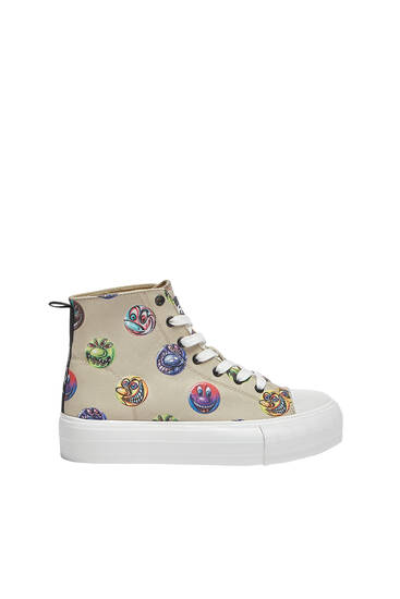 Kenny Scharf high-top trainers