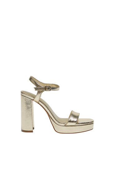 Sandália Pull And Bear Zapatos Tacon Tacones Negros Pull And Bear