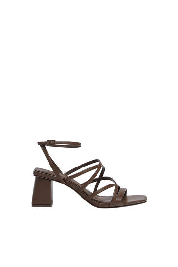 pull&bear high heeled leather boot