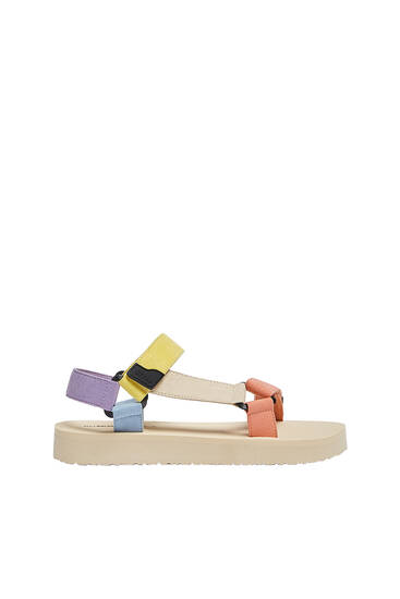 Multicoloured sporty sandals