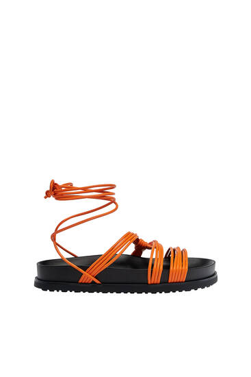 Sandalias Planas y Romanas de Mujer | PULL\u0026BEAR
