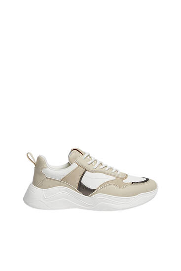 pull and bear gold trainers