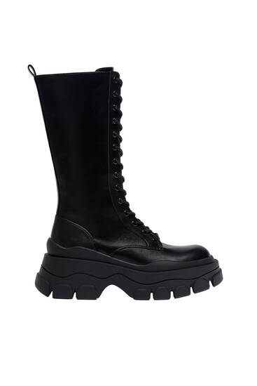 Bota track calcetín | Botas y botines PULL\u0026BEAR Mujer - Thecampingcentral