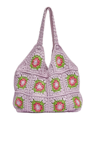 Bolso shopper crochet - PULL\u0026BEAR