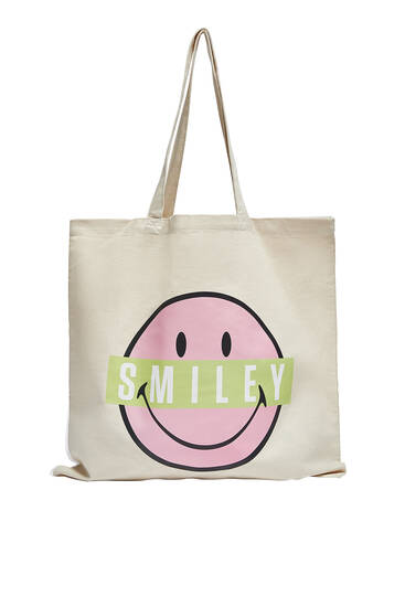Smiley® face tote bag