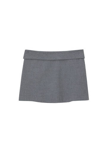 Double-waisted mini skirt