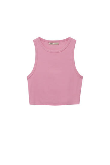 overdrijven Port Eerlijk Ribbed tank top with piping - pull&bear