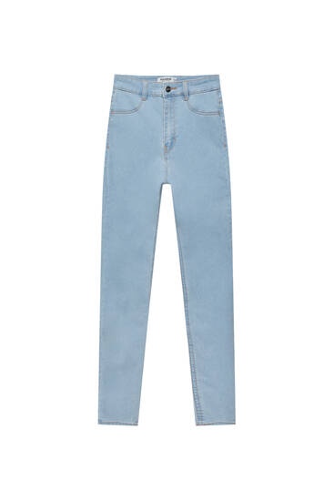 Elastische Jeans mit hohem Bund