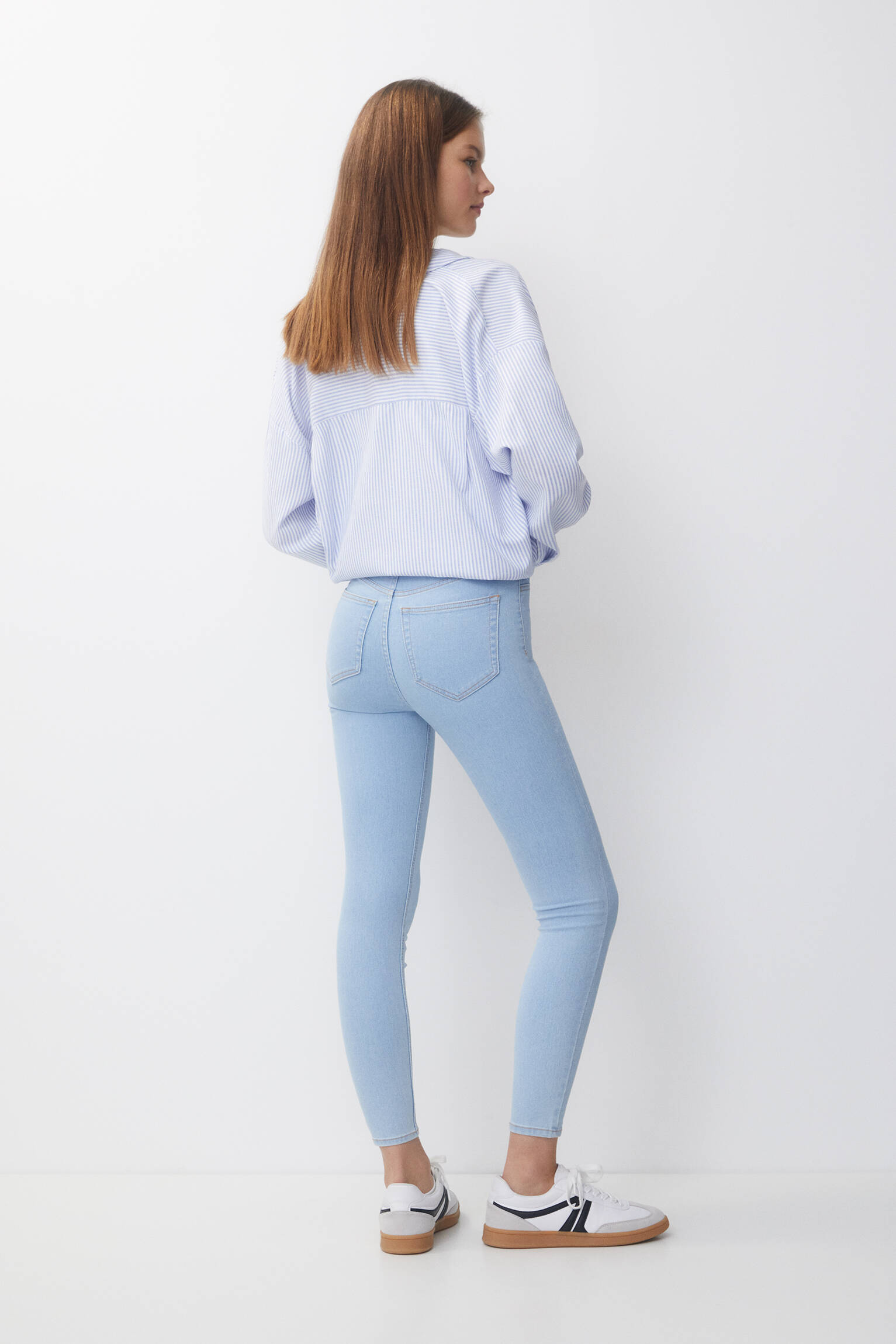 High-waist jeggings - PULL&BEAR