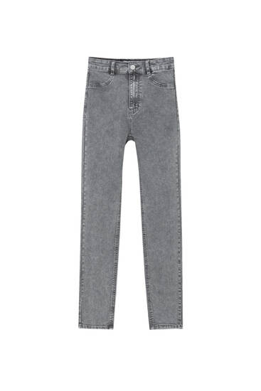 Elastische Jeans mit hohem Bund