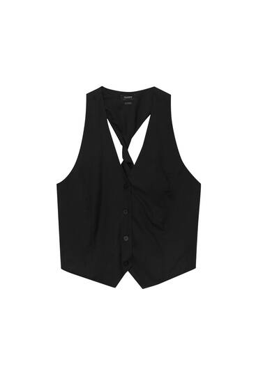 Rustic waistcoat with back detail