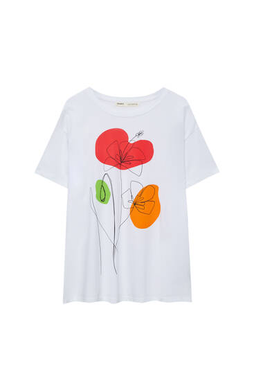 Short sleeve floral T-shirt