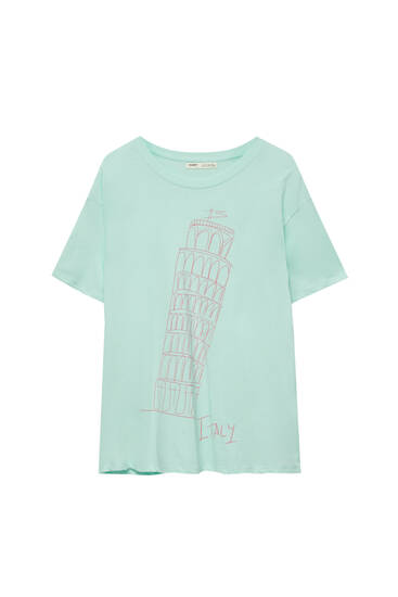 Short sleeve T-shirt with cities