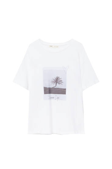 Short sleeve T-shirt with photographic print