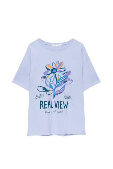 Real View flower T-shirt