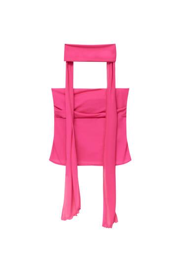 Scarf straight neckline top - Limited Edition