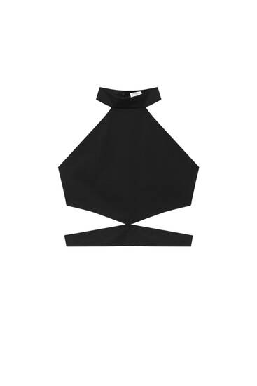 Cut-out halter neck top