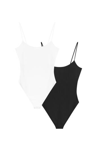 Pack of 2 strappy bodysuits