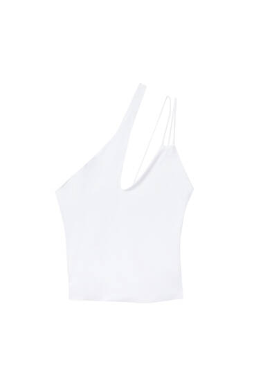 Top with asymmetric strap