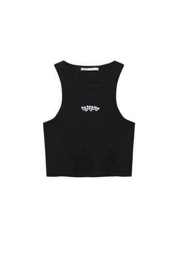 Black Mickey Mouse tank top
