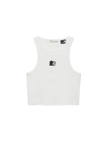 White Mickey Mouse tank top