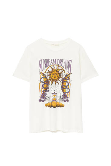 Short sleeve T-shirt with esoteric graphic