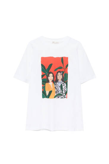 T-shirt with girl graphic