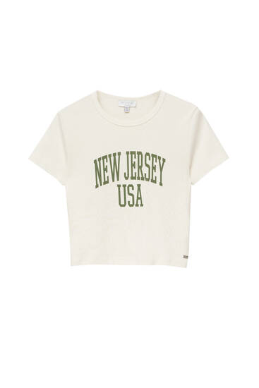 Short sleeve New Jersey T shirt PULL BEAR