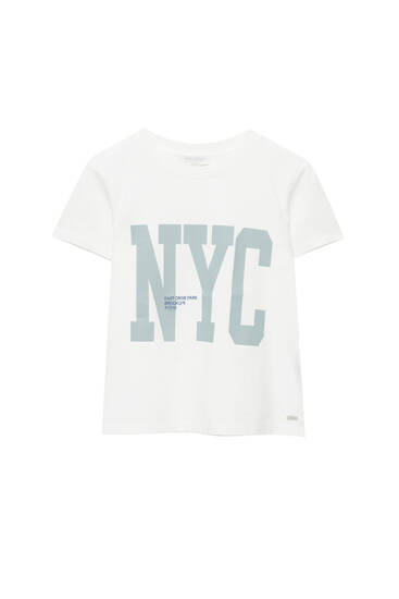 Camiseta cropped NYC