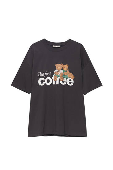 Maglietta con stampa grafica di orso