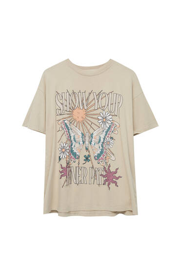 Short sleeve butterfly T-shirt