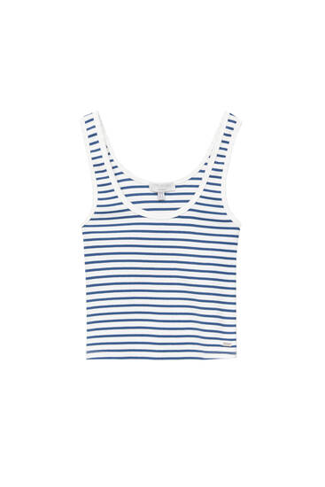 Tank top basic a righe