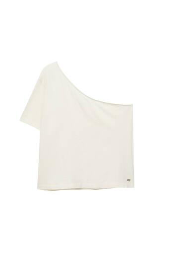 Asymmetric short sleeve T-shirt