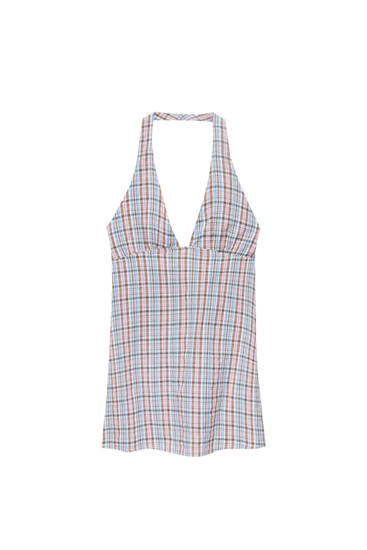 Pull and hotsell bear check dress