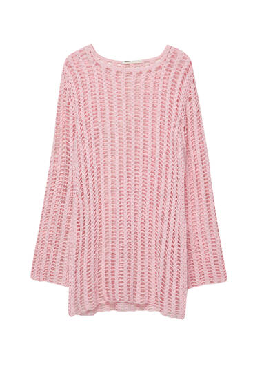 Pink crochet dress