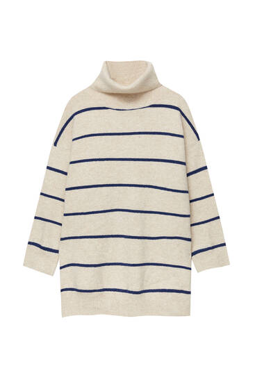 Short striped knit dress