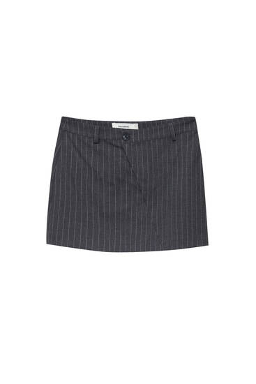 Pinstripe mini skirt - pull&bear