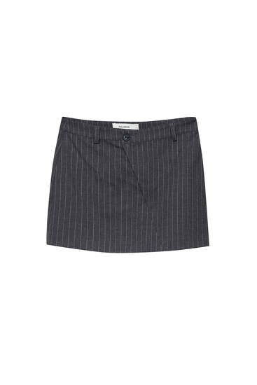Pinstripe mini skirt