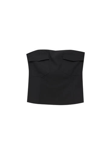 Bandeau top with flaps