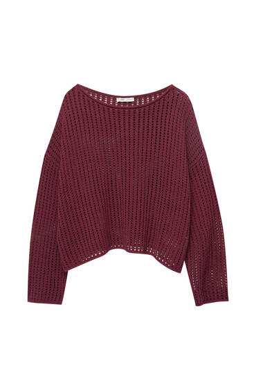 Open knit jumper