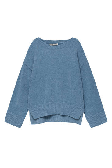 Chenille knit sweater