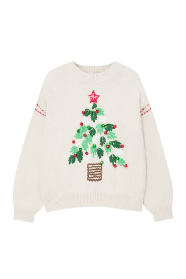 Christmas sweater pull and on sale bear