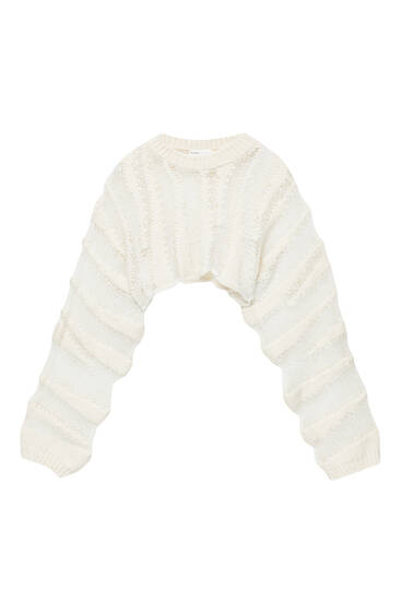 Open-knit cropped jumper