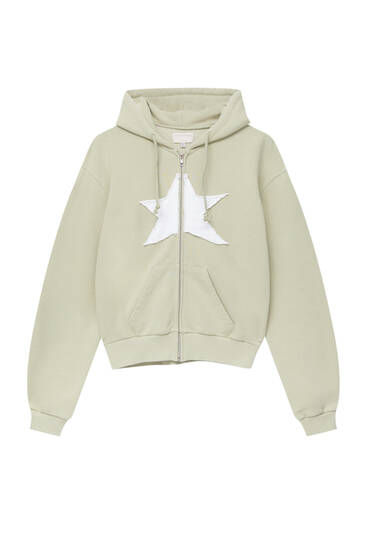 Star zip up hoodie
