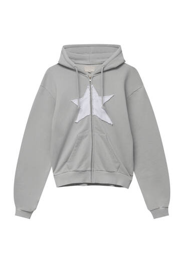 Star zip up hoodie