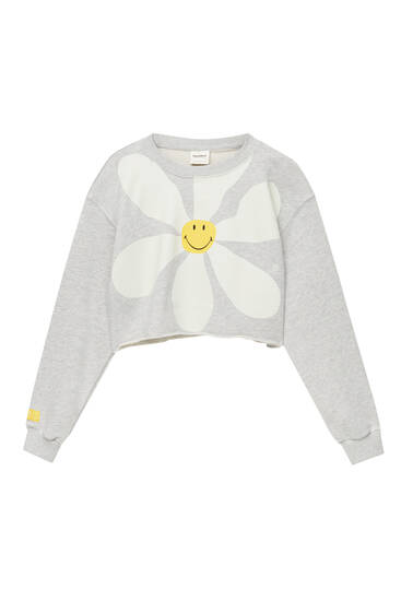 Cropped Smiley sweatshirt