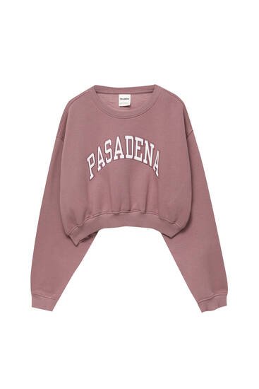 Crop sweatshirt pull and bear new arrivals